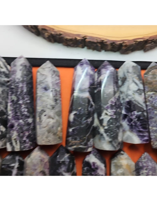 Load image into Gallery viewer, 2Pcs Natural Rainbow Fluorite Quartz Crystal Point Tower Polished 4in Tall Avg
