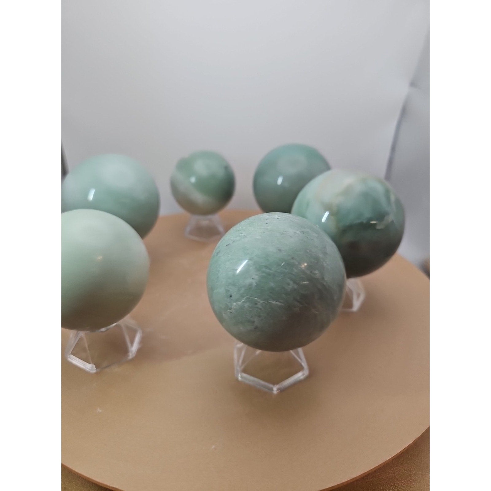 5.26LB 6Pcs A Set Of Natural Quartz Crystal Jasper Sphere Ball Polished Healing