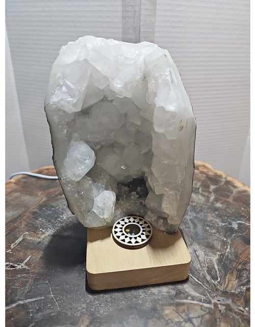 Load image into Gallery viewer, 2.7LB Natural white calcite Quartz Crystal Cluster mineral Specimen W/Led Light
