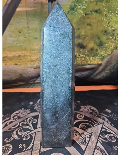 Load image into Gallery viewer, 10.5LB 13&quot; Natural Ancient Jasper Black Toumaline Crystal Tower Points Healing
