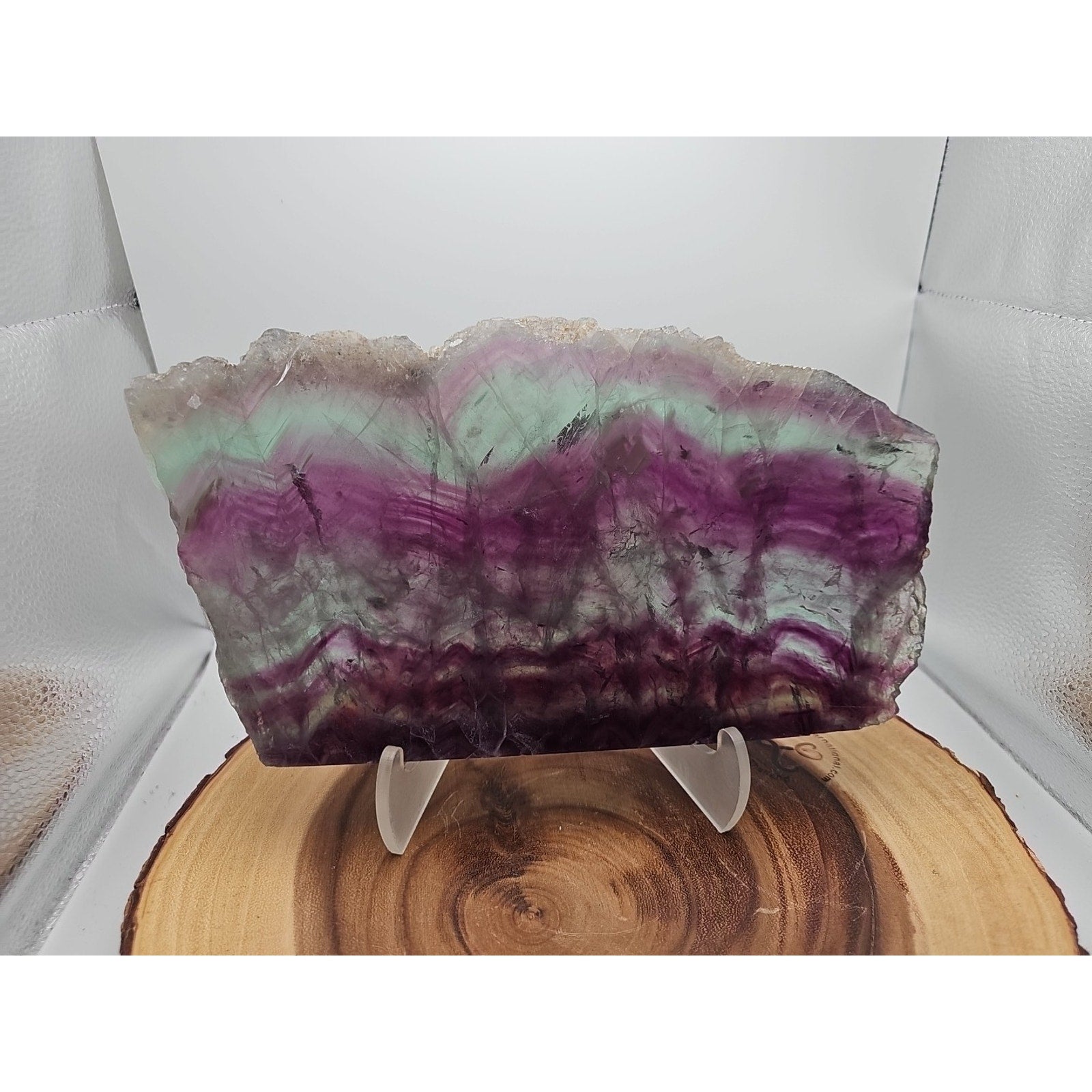 5.7LB Natural color fluorite section quartz crystalsheetlarge mineralgemstone-