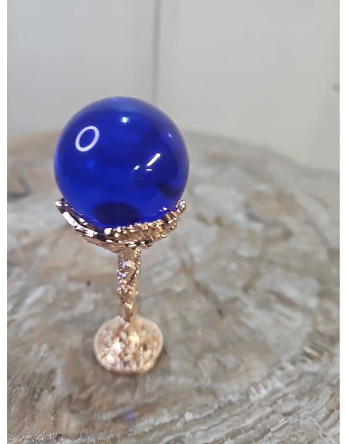 Load image into Gallery viewer, Blue Quartz Crystal Sphere 40mm 80g W/ Stand Beautiful piece!!
