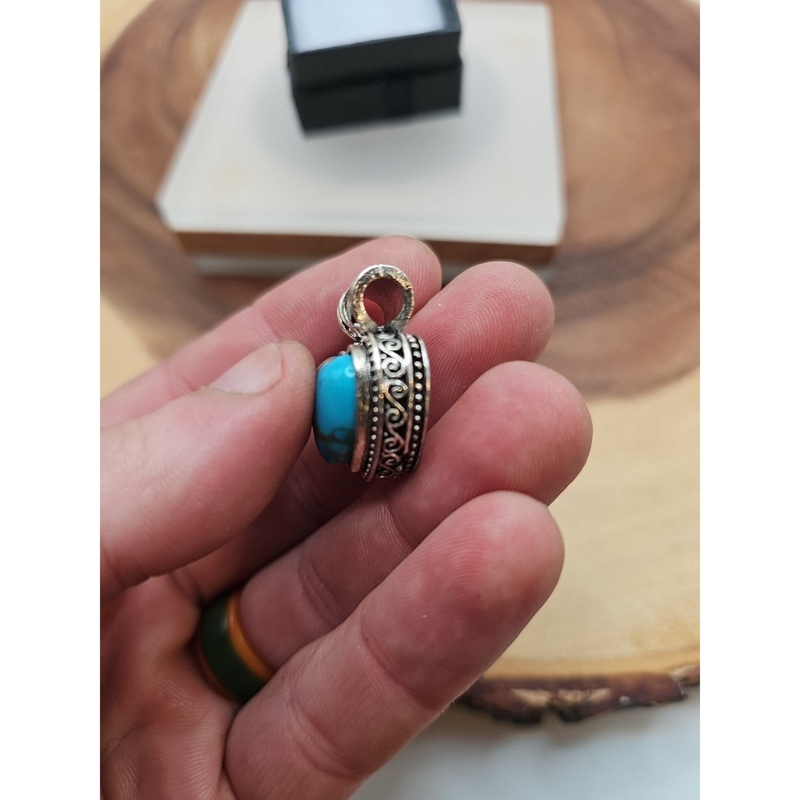 Turquoise heart pendant