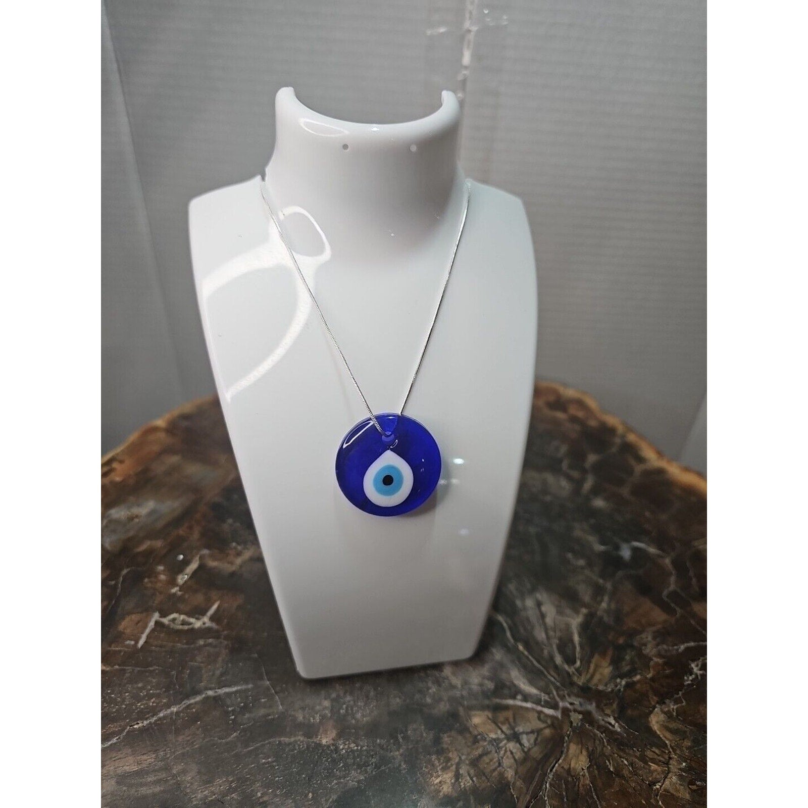 Evil Eye Necklace 925 Silver Chain Protection/Good Luck