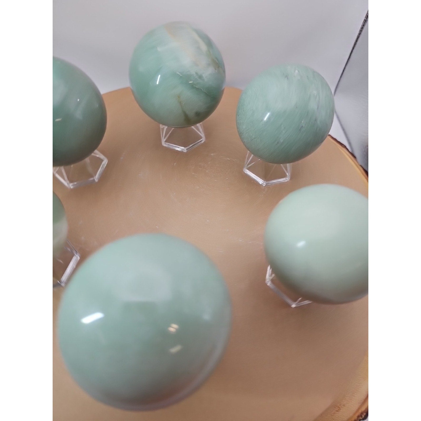 5.26LB 6Pcs A Set Of Natural Quartz Crystal Jasper Sphere Ball Polished Healing