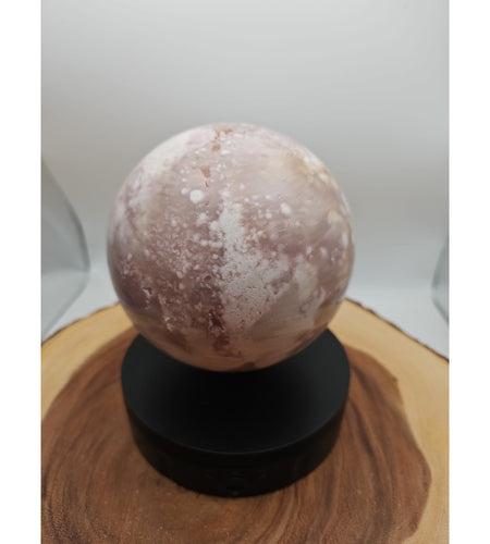 6.55lbs Natural Cherry Blossom Agate Sphere Quartz Crystal Ball