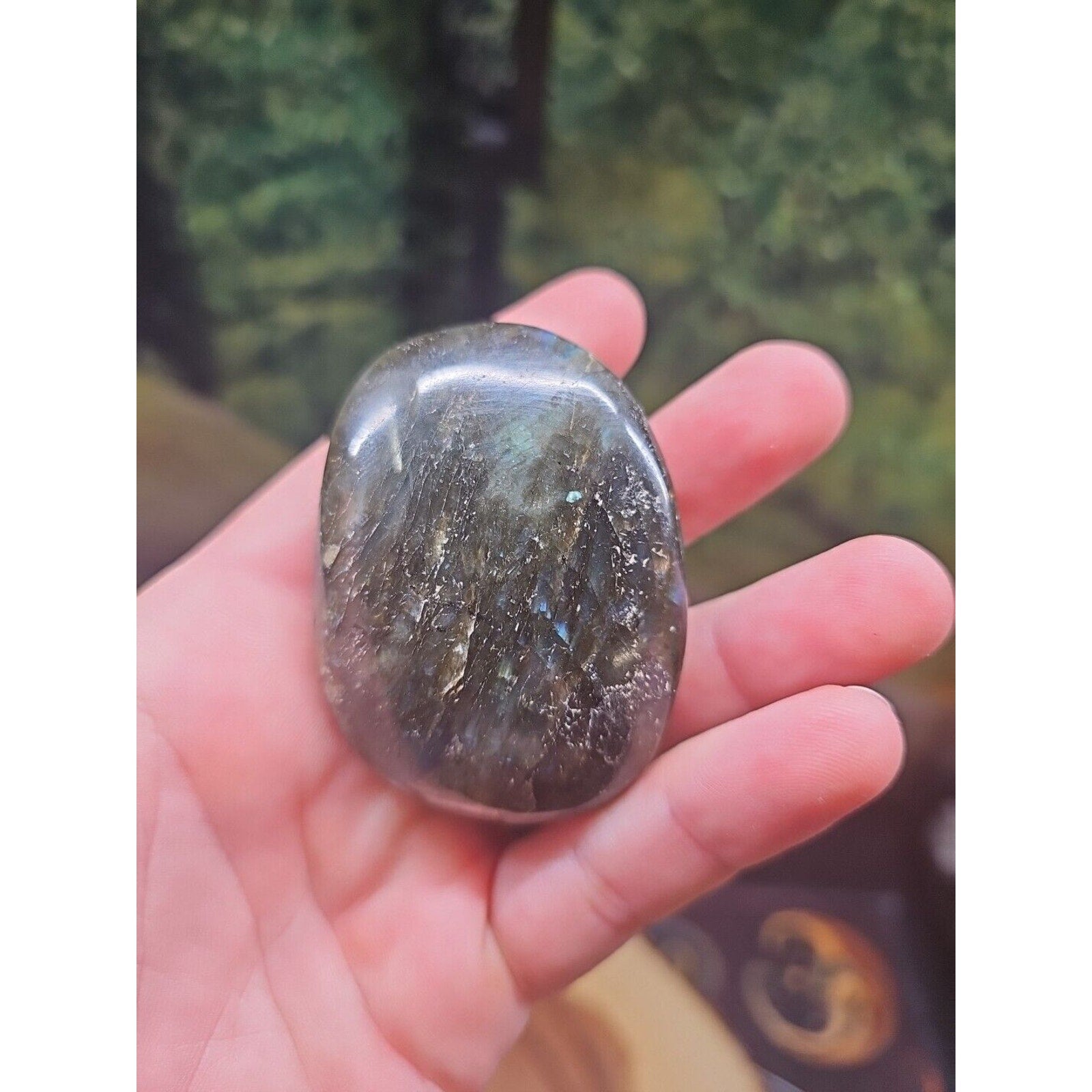 Labradorite Plam Stone 117 Grams Healing