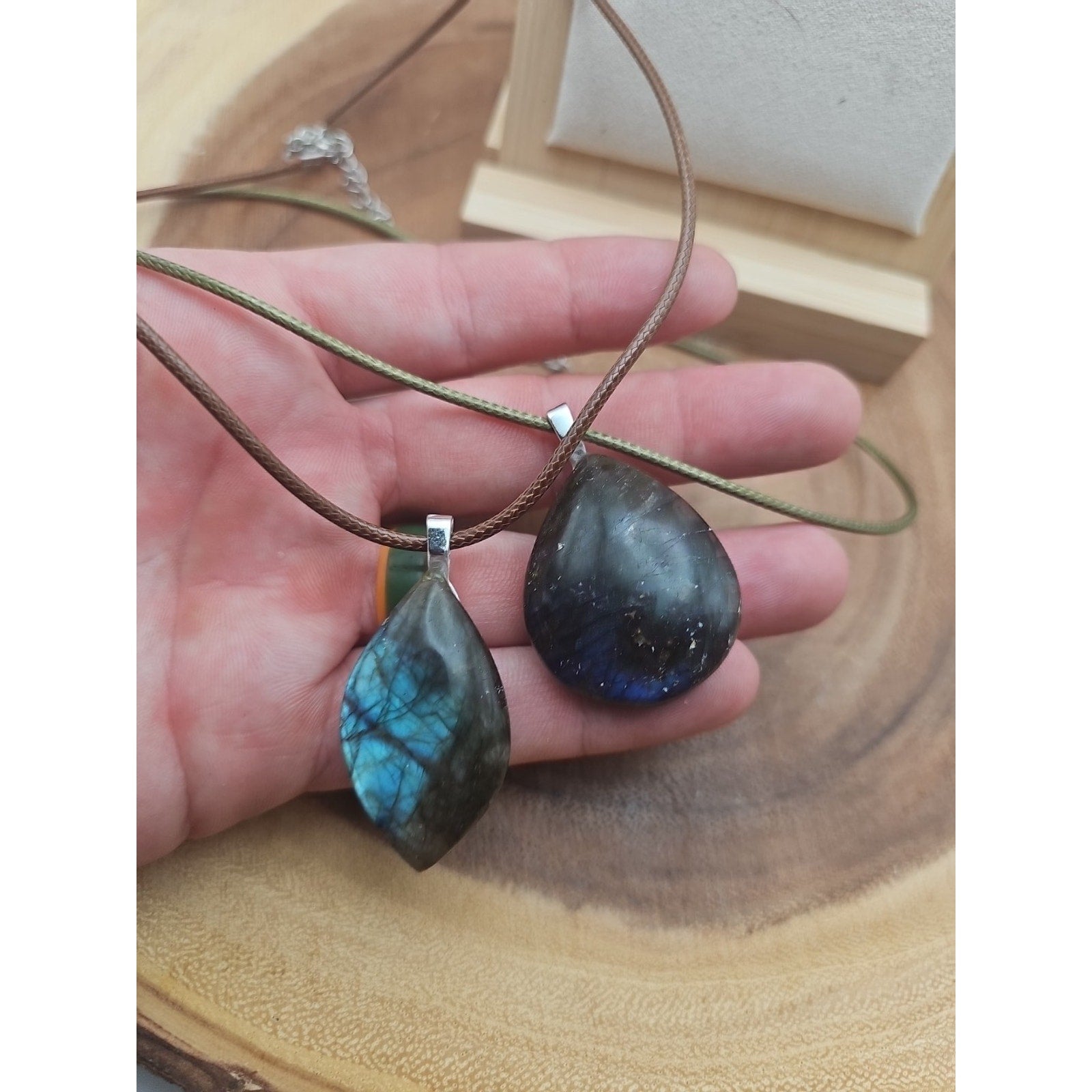 Labradorite Crystal Pendant 1 Each
