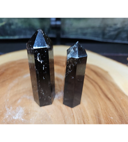 1 Pair Smoky Quartz Tower 192grams