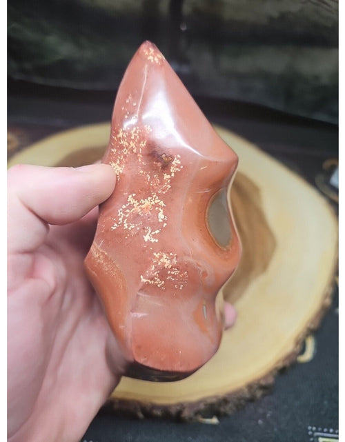 Load image into Gallery viewer, 1.25LB 1Pcs Natural Polychrome Ocean Jasper Crystal Flame Point Carved Healing
