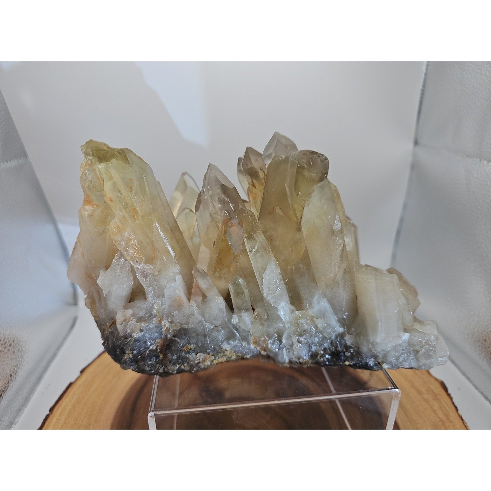 4.2LB Natural citrine cluster mineral specimen quartz crystal restoration-