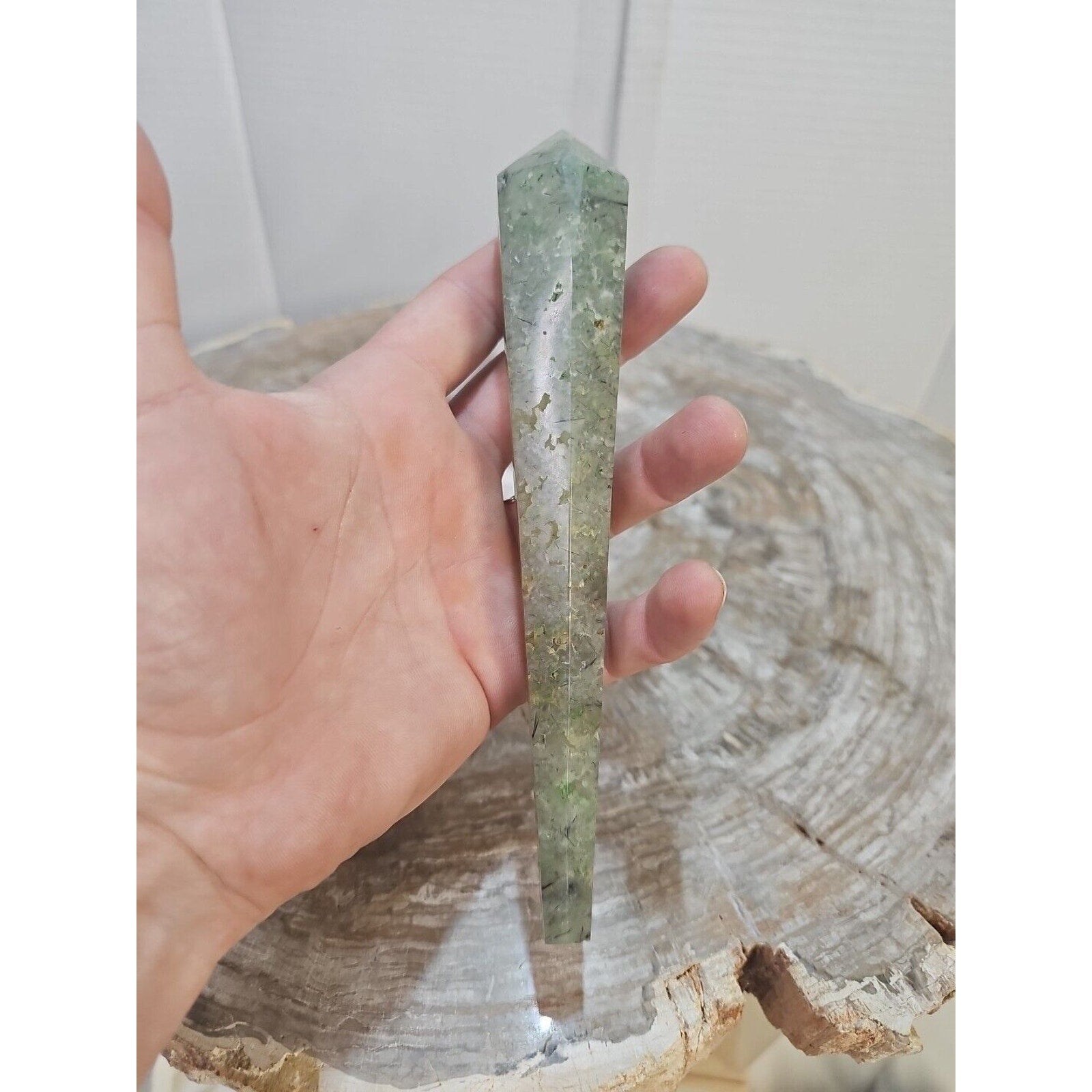 168g Grape Stone Scepter W/Stand 7in Long