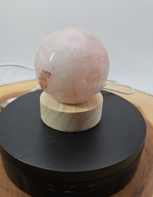 Load image into Gallery viewer, Quartz Crystal Sphere W/led Light Stand 63mm Avg
