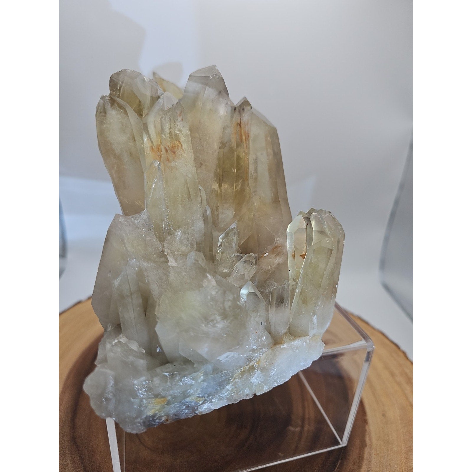 4.2LB Natural citrine cluster mineral specimen quartz crystal restoration-