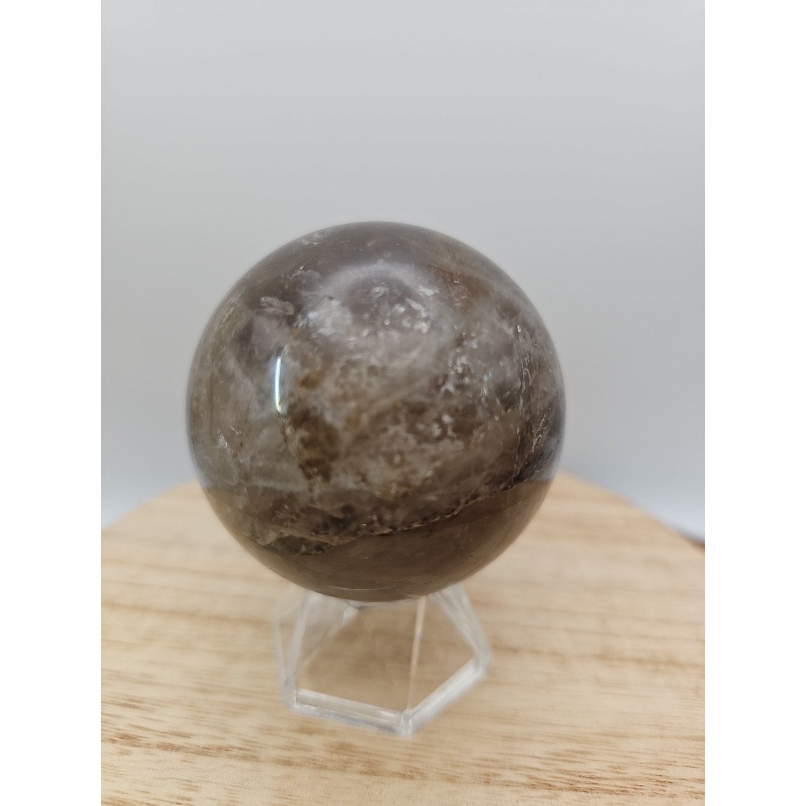 Smoky quartz sphere 60mm 260grams