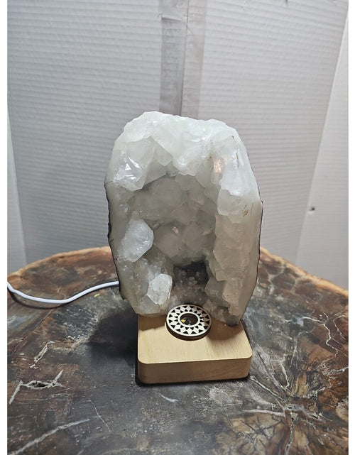 Load image into Gallery viewer, 2.7LB Natural white calcite Quartz Crystal Cluster mineral Specimen W/Led Light
