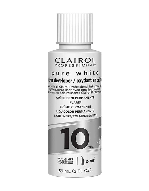 Load image into Gallery viewer, Clairol Professional Pure White Hair Developers for Lightening &amp; Gray Coverage 10 Volume Crème Developer 2 Fl Oz (Pack of 1)
