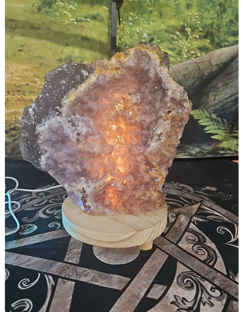Load image into Gallery viewer, 11.9LB Natural fluorite quartz crystal Cluster specimen W/led Back Light Stand
