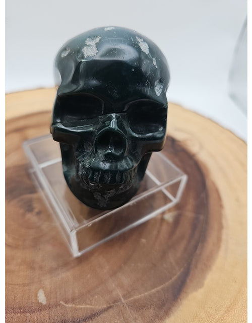 Load image into Gallery viewer, Moss Agate Skull 1.37lb
