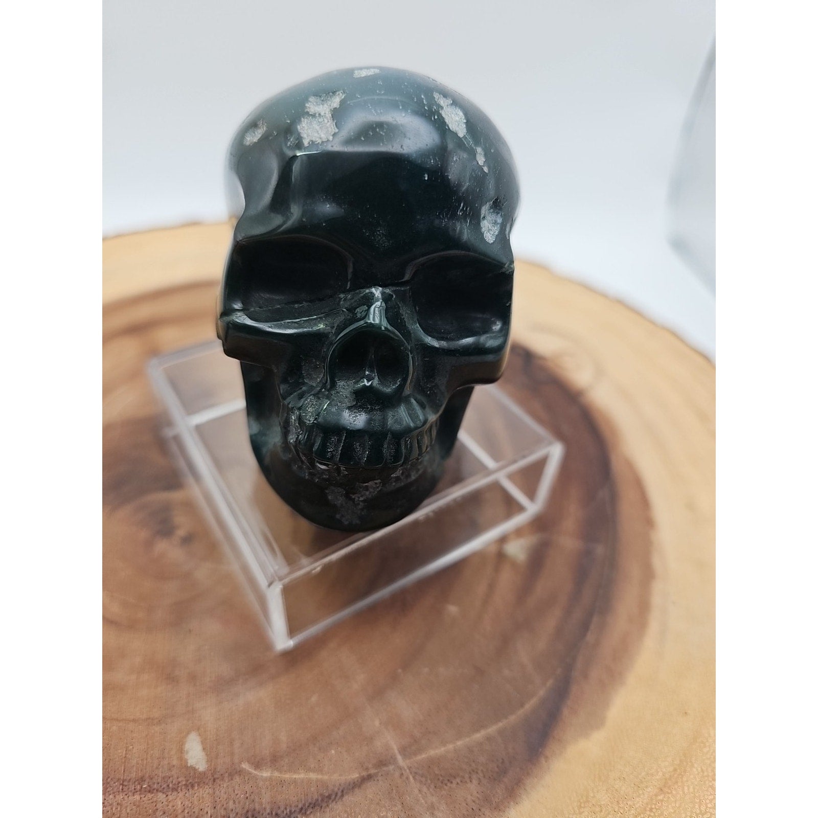 Moss Agate Skull 1.37lb