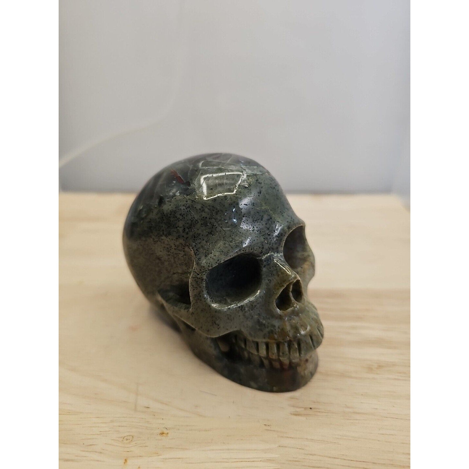 African Blood Skull Hand Carved. 1.56lb