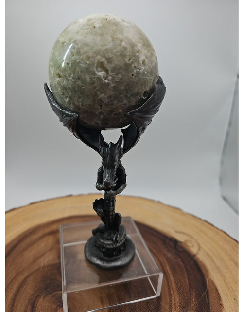 Load image into Gallery viewer, 1lb 70mm Green Quartz W/Dragon Stand
