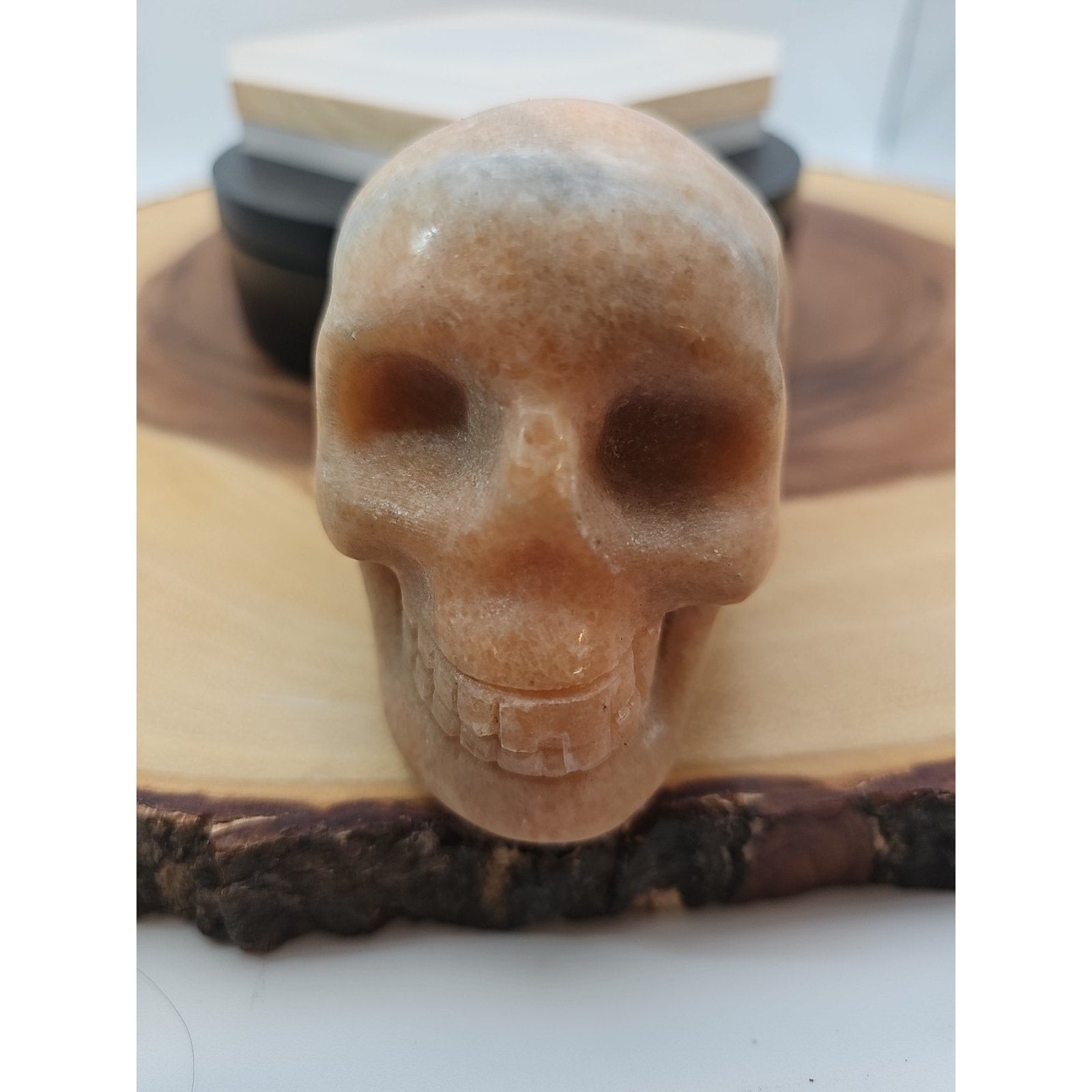 1.24lb Natural Jasper Calcite Skulls Crystal Carving Mixed Stones Healing