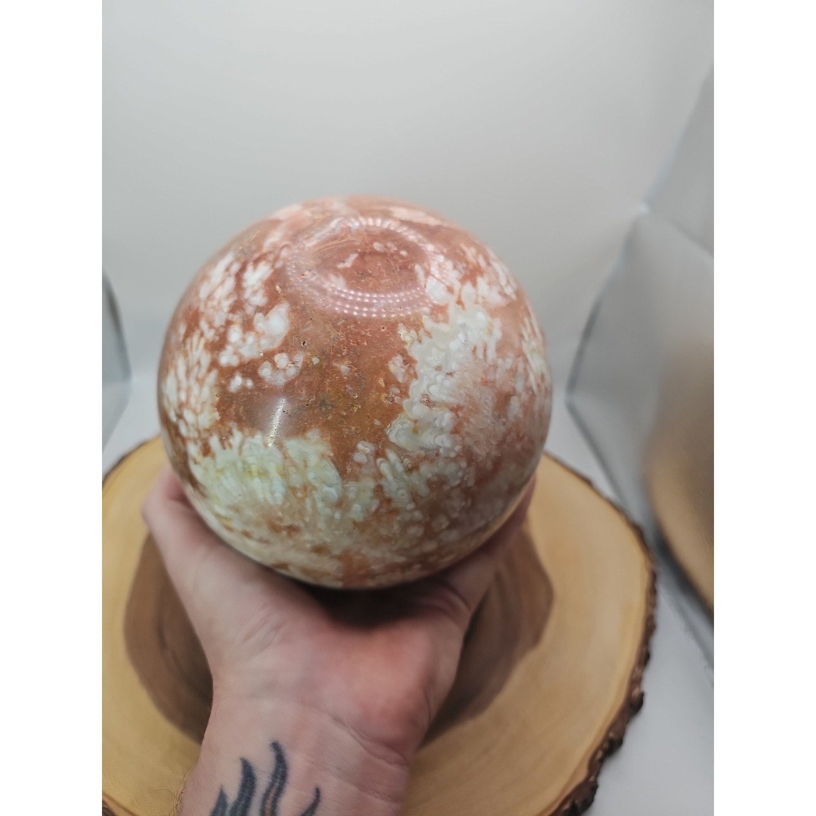 10.42LB Natural Chocolate Agate Sphere Ball Reiki Gem