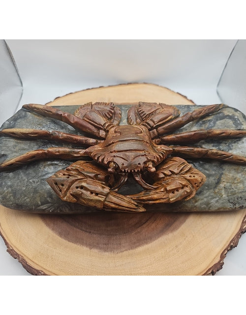 Load image into Gallery viewer, 7.4LB Natural Mao Gong shi crab skull hand carved crystal specimen healing
