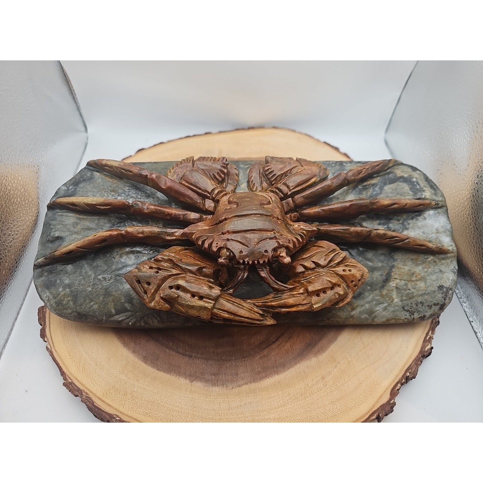 7.4LB Natural Mao Gong shi crab skull hand carved crystal specimen healing
