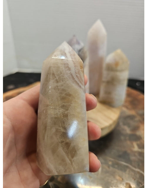 Load image into Gallery viewer, 4Pcs Natural Rainbow Fluorite Quartz Crystal Point Tower Polished Healing
