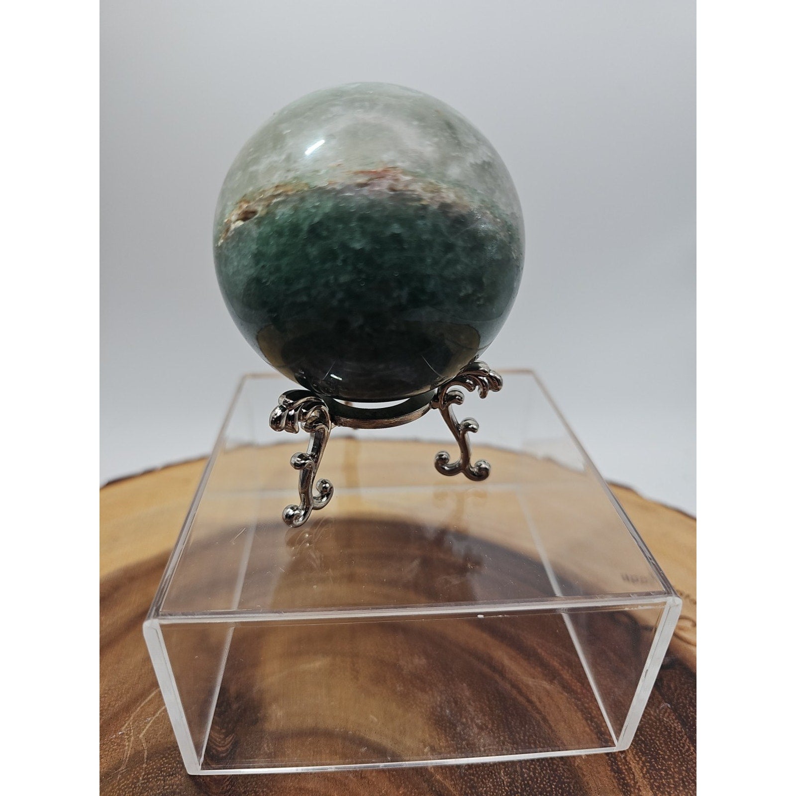 Green Strawberry Quartz 62mm .73lb W/stand