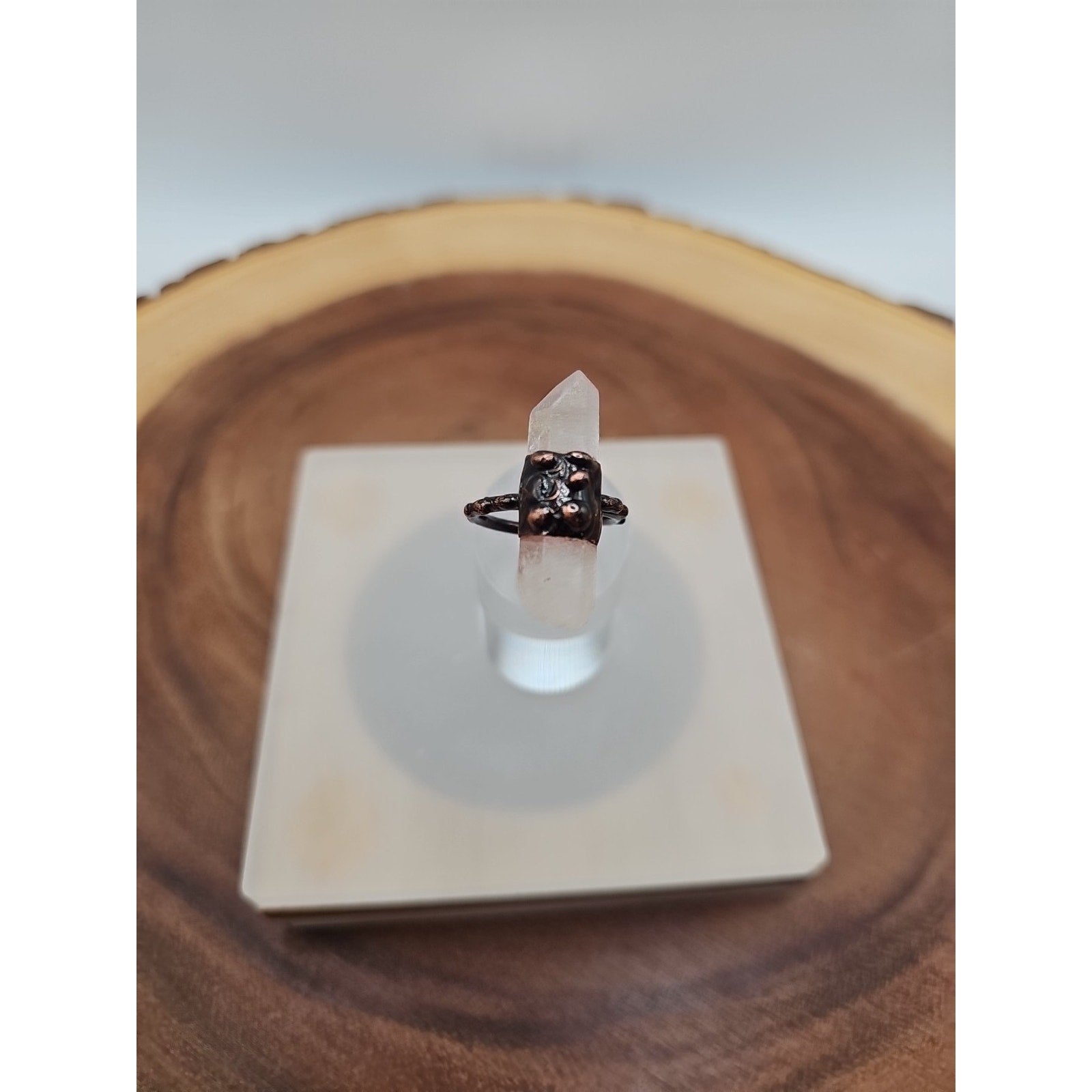 Adjustable Quartz Crystal Ring