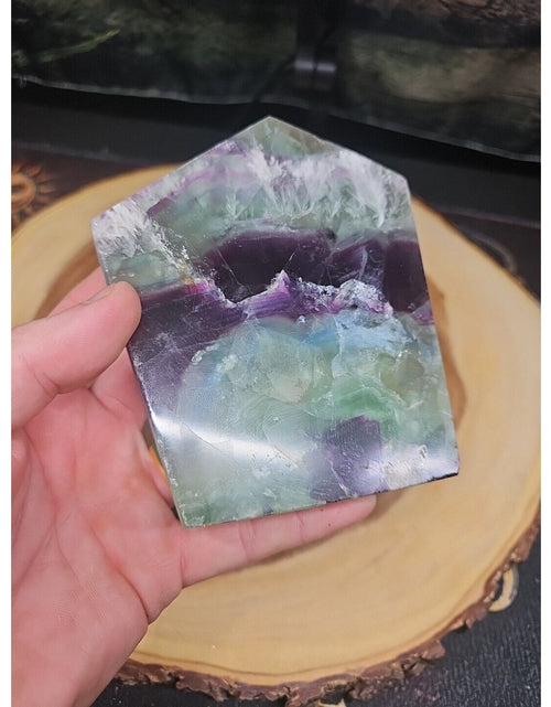 Load image into Gallery viewer, 1.15LB Natural fluorite snowflake feather fluorite crystal quartz healing
