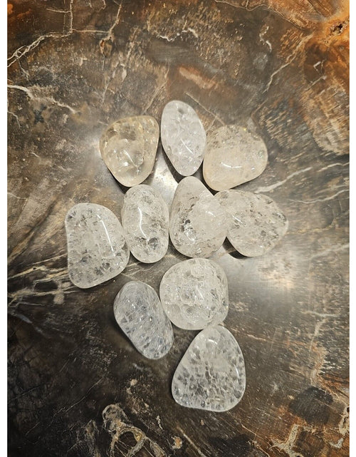 Load image into Gallery viewer, 5 Pack Crackel Quartz Tumbled Stones:
