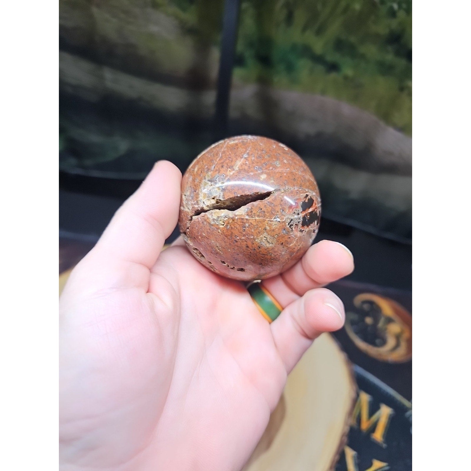 .72LB Natural Vesuvianite Agate Carnelian Crystal Geode Sphere Ball Healing