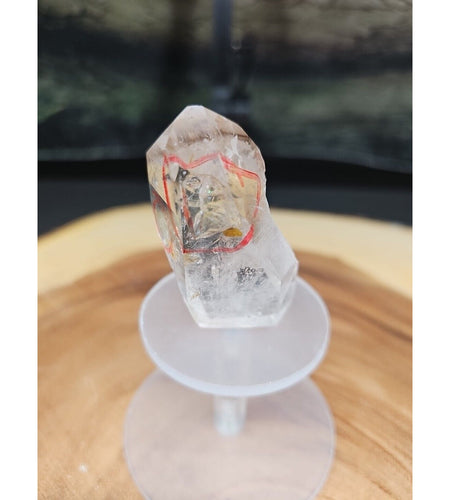 Quartz Crystal cluster Natural W/trapped Water 2 Spots 53gr