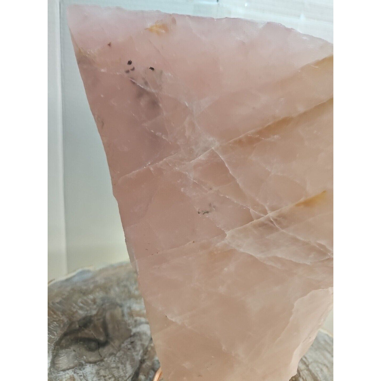 5.72LB Natural Rose Quartz Crystal Pink Crystal Stone slices Healing