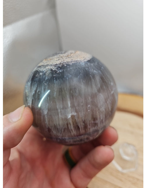 Load image into Gallery viewer, 1.30lb Natural Rainbow Fluorite Quartz Crystal Sphere Ball Polished
