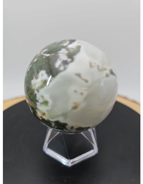 Load image into Gallery viewer, Moss Agate Sphere 187g Wstand 51mm
