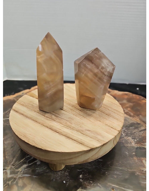 Load image into Gallery viewer, 2Pcs Natural Rainbow Fluorite Quartz Crystal Point Tower Polished Healing
