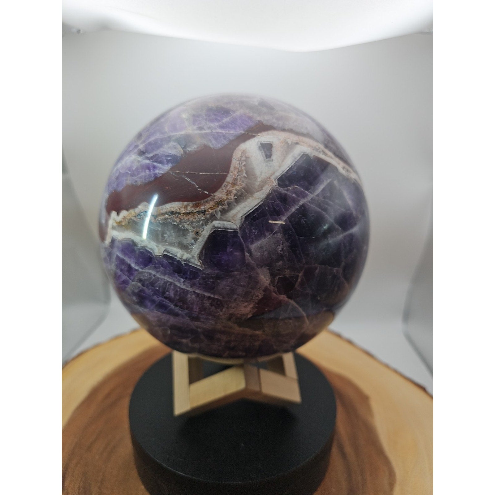11.78lbs Natural Dream Amethyst Quartz Crystal Sphere Ball