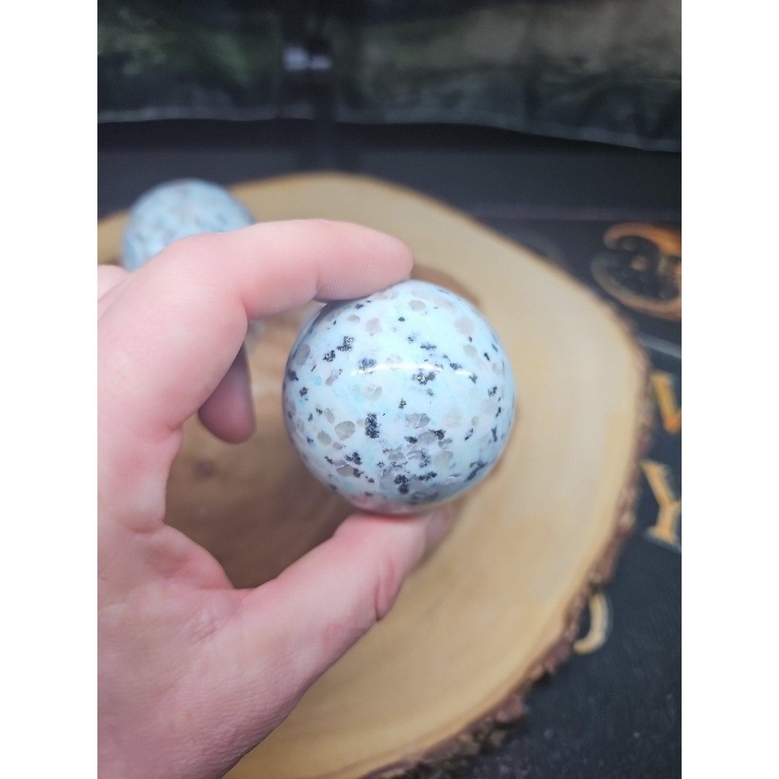 2Pcs A Set Of Natural Quartz Crystal Jasper Sphere Ball Polished 50-60mm &stand