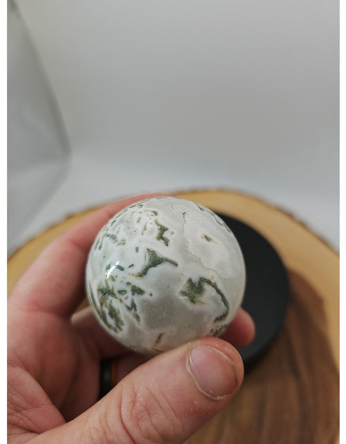 Load image into Gallery viewer, Moss Agate Sphere 187g Wstand 51mm
