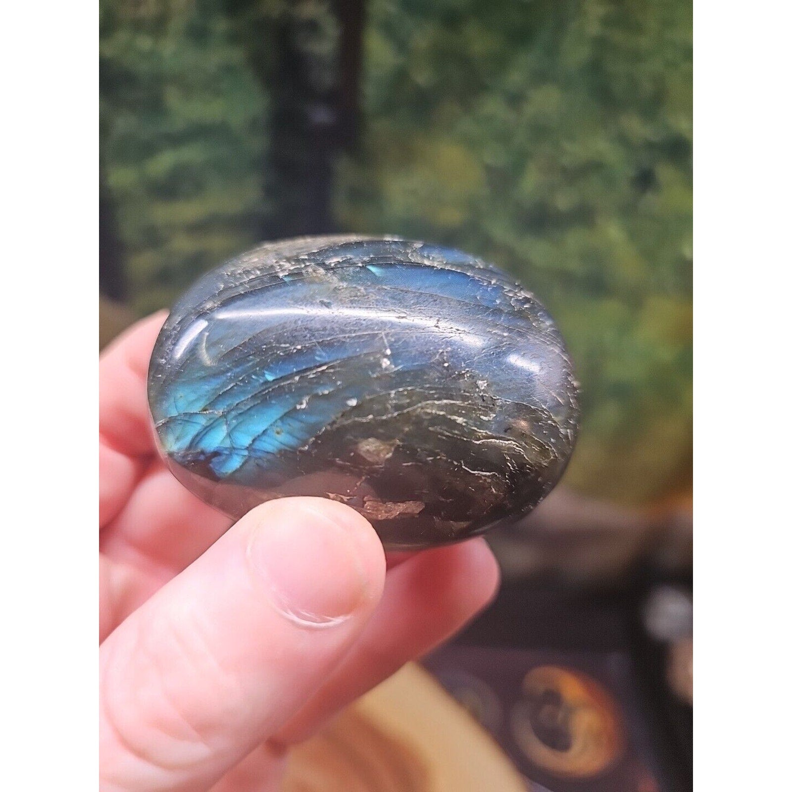 Labradorite Plam Stone 117 Grams Healing