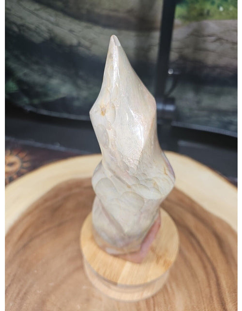 Load image into Gallery viewer, 1.20LB 1Pcs Natural Polychrome Ocean Jasper Crystal Flame Point Carved Healing
