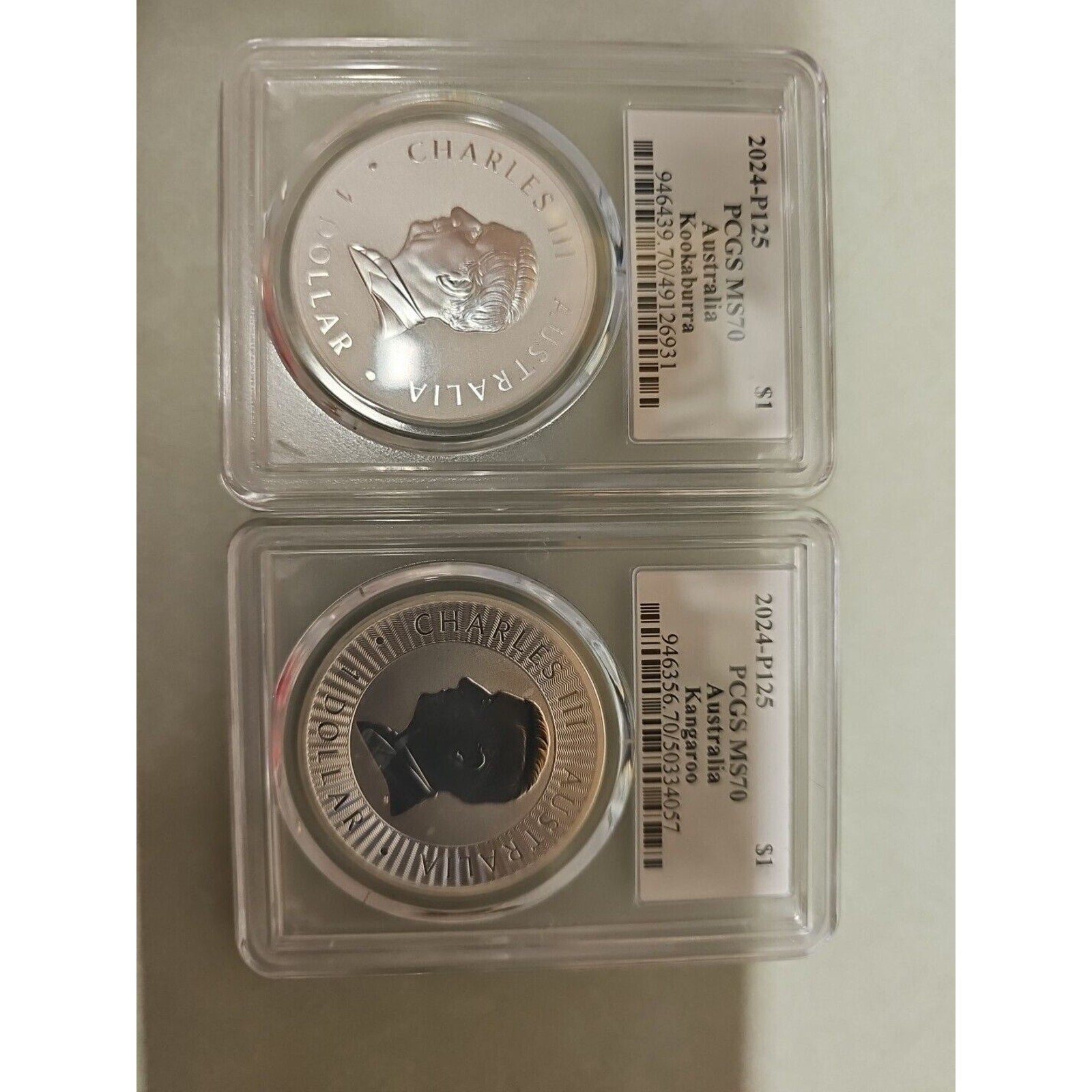 Ultra Breaks 2 coins Kookaburra & Kangaroo MS70 9999 SILVER Pair