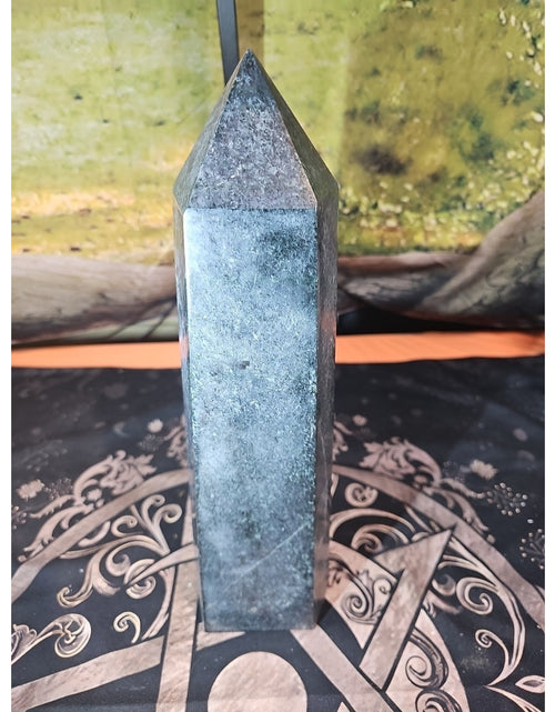 Load image into Gallery viewer, 10.5LB 13&quot; Natural Ancient Jasper Black Toumaline Crystal Tower Points Healing
