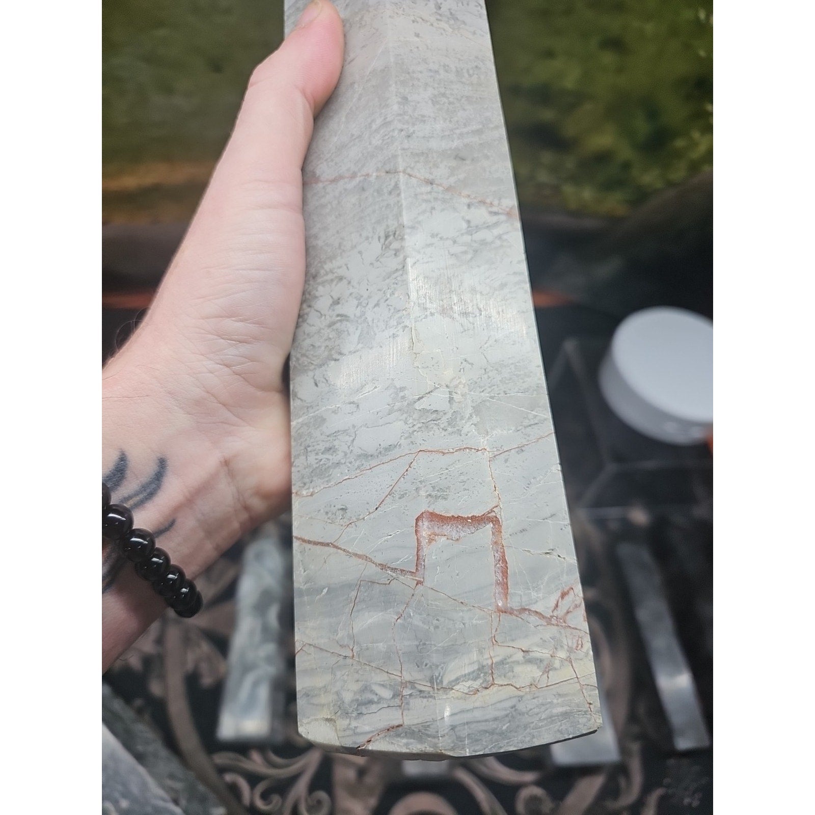6.66lbs 12in Tall Ocean Jasper Crystal Point