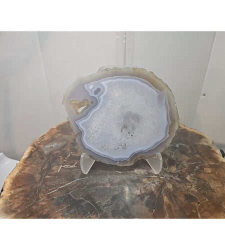 1.35LB Natural Polished Slab Agate Slice Crystal Geode Gemstone Healing Reiki